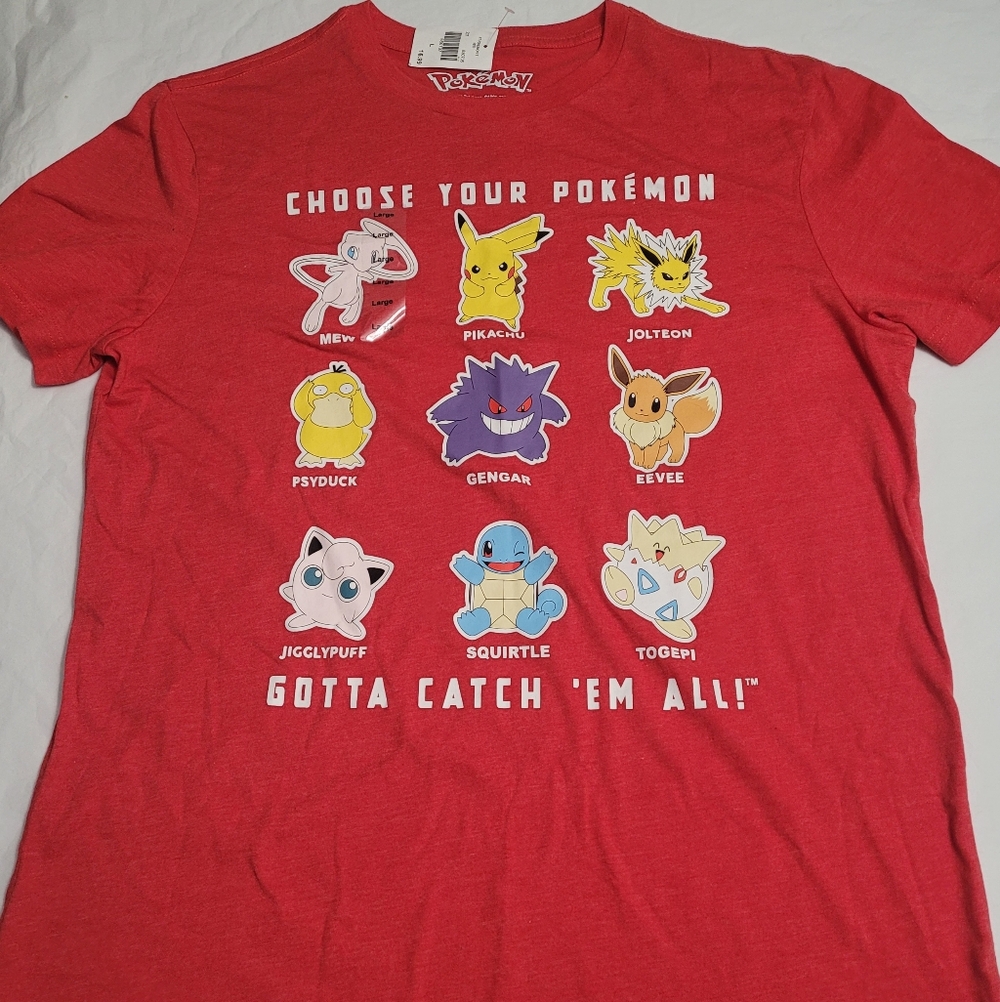 NWT Hybrid Pokemon Choose Your Pokémon Gotta Catch ‘Em All T-Shirt Mens L